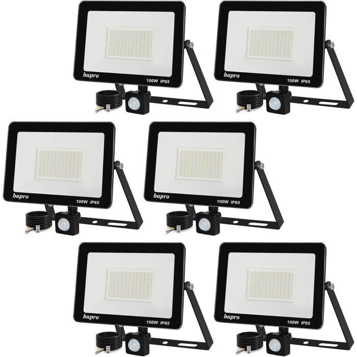Projecteur LED Extérieur 100W Avec Télécommande Et Détecteur De Mouvement - 10000LM, IP68, Blanc Froid 7000K