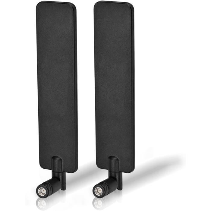 Antenne WiFi Double Bande 9 DBi Avec Base Magnétique - 2,4 GHz / 5 GHz, Câble 3m RP-SMA Mâle - Pour Routeur, Caméra IP, Drone