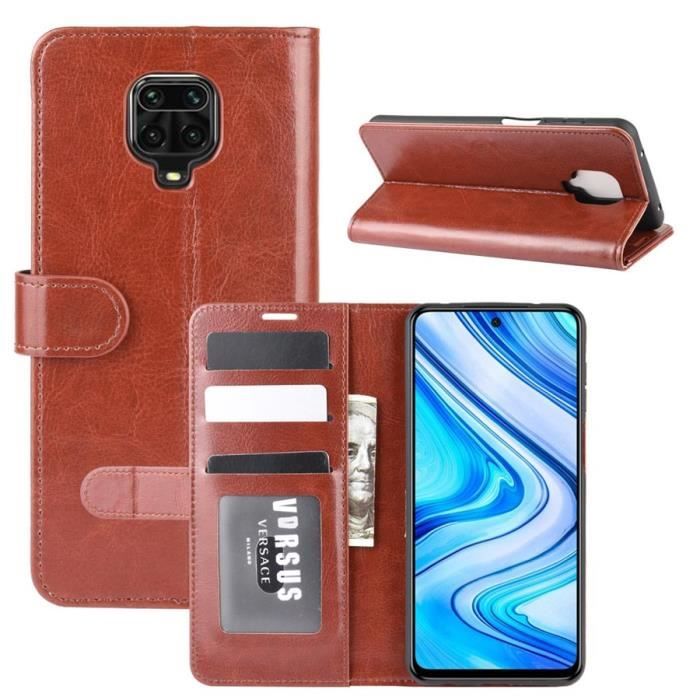 ??tui Xiaomi Redmi note 9 Pro, Housse Cuir Folio Portefeuille Porte-cartes Haute Qualit?� avec 