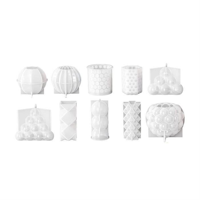 4 Pièces Moule en Silicone pour Bougie à Bulles, Moules à 4 Pièces Moule en Silicone pour Bougie à Bulles, Moules à