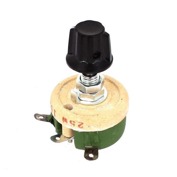 Résistance Variable 100W 10 Ohm - Rhéostat Céramique Pour Réglage Voltage Et Courant