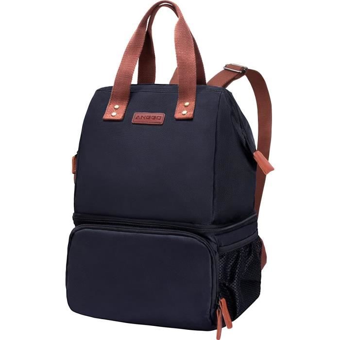 Sac à Dos Isotherme, 20L Sac Isotherme Repas Sac à Dos Glacière Double  Couches, Cooler Bag Sac à Déjeuner avec Doublure en A146 - Cdiscount Maison