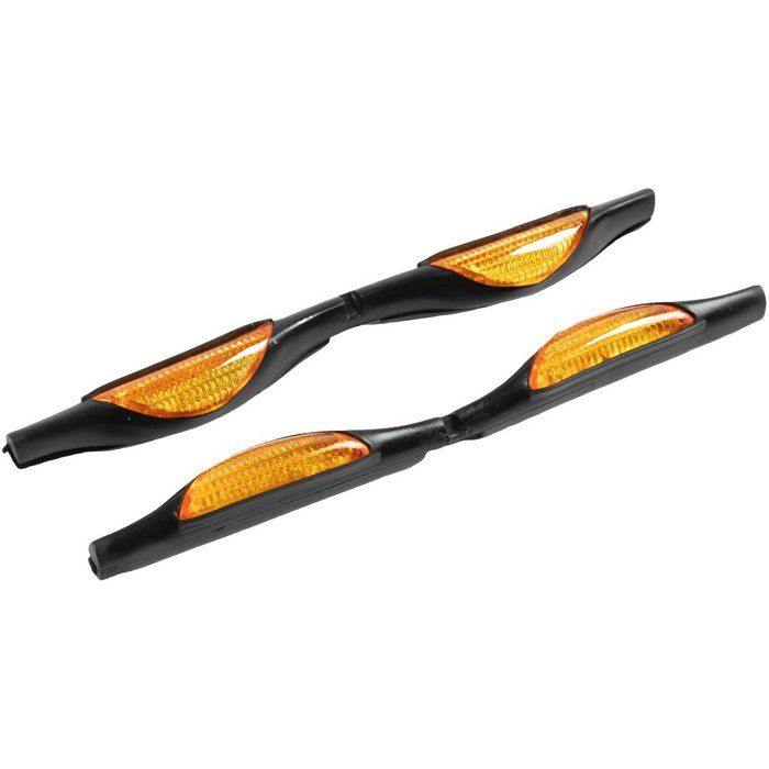 Paire Protège-lames Universels NSTRIKE Noir - Taille Jusqu'au 48, Plastique Flexible, 37.5 Cm