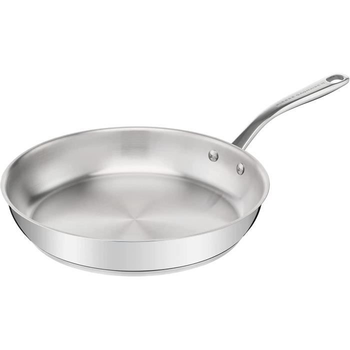 Tefal Pierre Gagnaire Poele acier inoxydable 28 cm, Base de diffusion de chaleur, Poignee