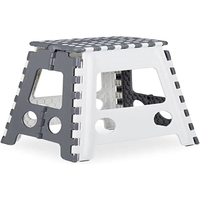 Tabouret pliant à 2 marches, large pédale, capacité