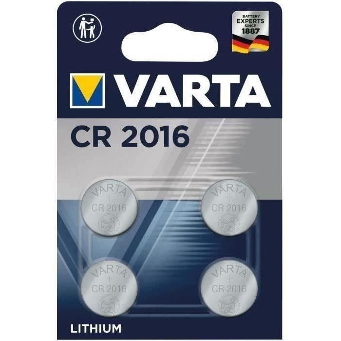 VARTA - Pile électronique lithium CR2016 x 4