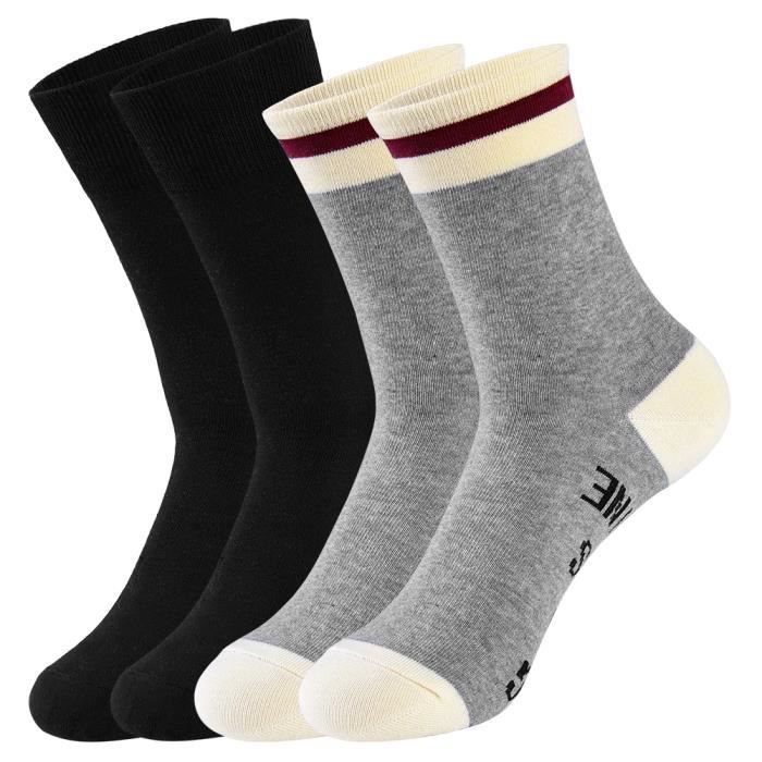 Lot De 12 Paires Chaussettes Homme WeciBor - Coton 85% Motifs Colorés Décontractés Taille 39-42