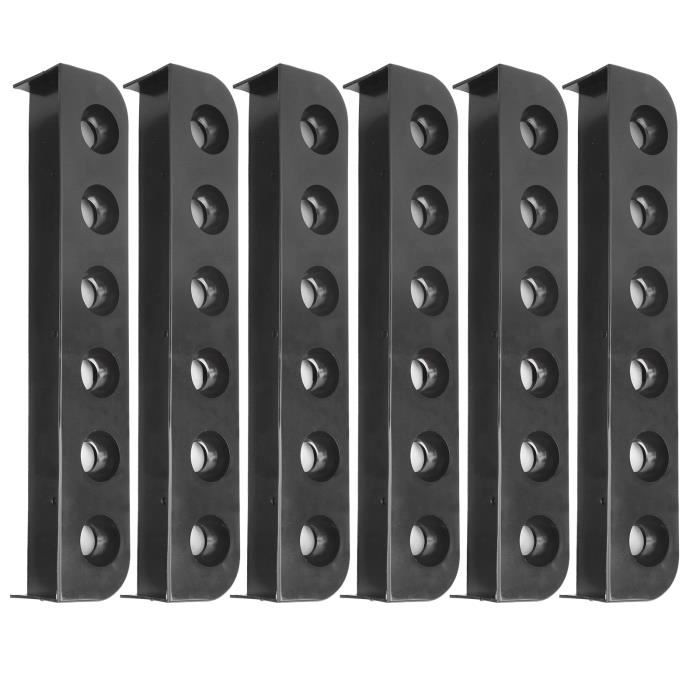 Support mural pour queues de billard - VGEBY - 6 trous - En plastique Support mural pour queues de billard - VGEBY - 6 trous - En plastique