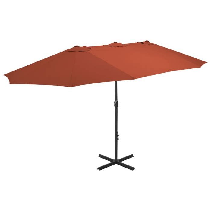 vidaXL Parasol avec poteau aluminium