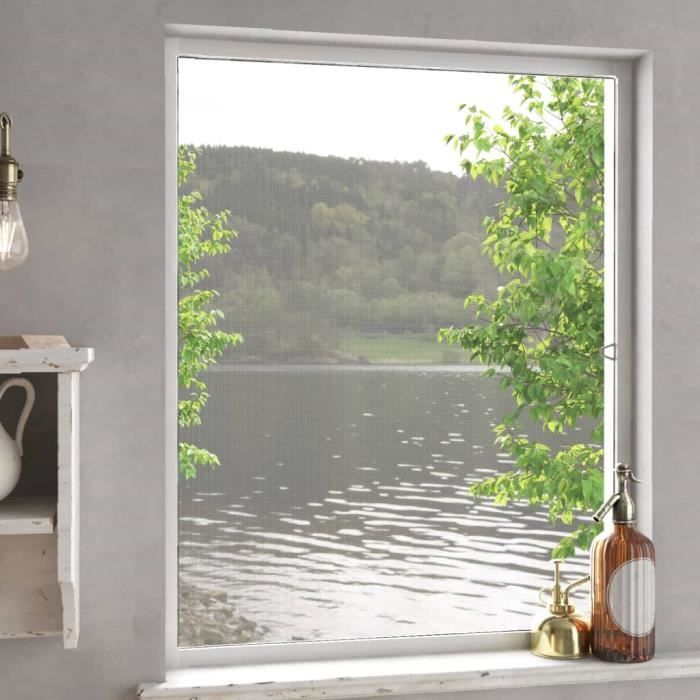 vidaXL Moustiquaire pour fenêtres Blanc 100x120 cm 153832
