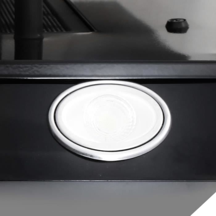 Hotte inclinée en verre noire 90 cm - LD5090 FRIONOR