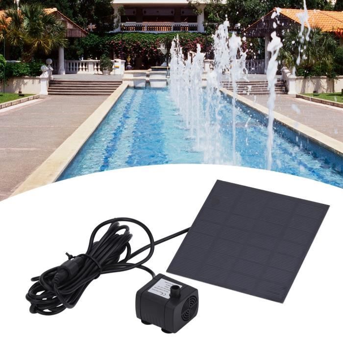 Fontaine Solaire 25W Avec Pompe Submersible - Débit 1100 L/h, Hauteur De Levage 5m, Tuyau 2m - Pour Bassin, Cascade, Jardin - 3