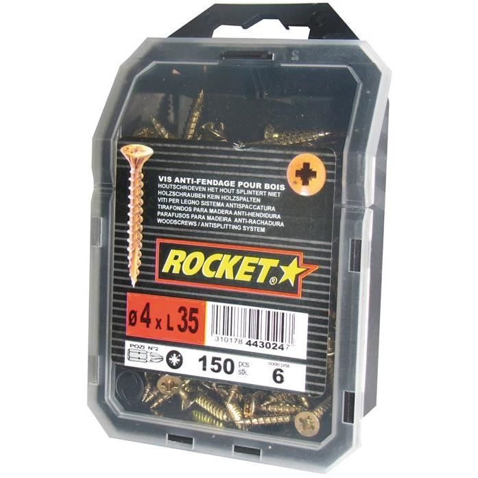 Vis Rocket à tête fraisée Pozi - 4x35 mm