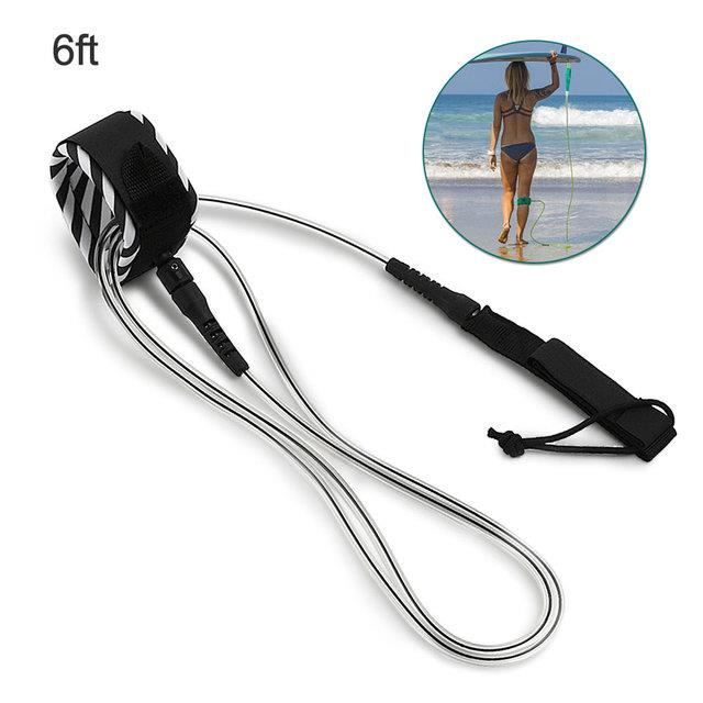 Laisse De Sécurité Pour Stand Up Paddle / Bodyboard - TPU élastique, Léger 70g, Ajustable - Pour Natation, Surf, Kayak Gonflable - 7