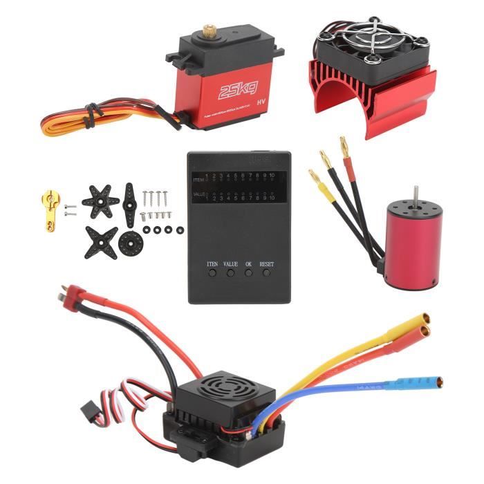 Moteur sans balais 2430 35 A ESC, grande torsion précis moteur sans balais ESC ensemble robuste puissant fiable pour voiture télécommandée Wltoys 1/16 1/18 (7200 kV Moteur sans balais 2430 35 A ESC, grande torsion précis moteur sans balais ESC ensemble robuste puissant fiable pour voiture télécommandée Wltoys 1/16 1/18 (7200 kV