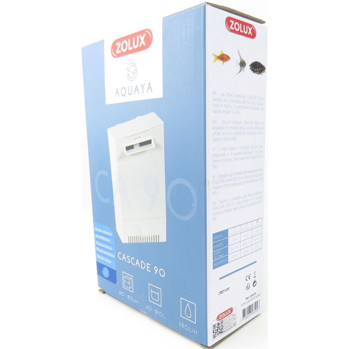 Comparer les prix de Filtration intérieure cascade 90, puissance 5 w 380 l/h pour aquarium de 60 à 90l max-zolux 20,000000