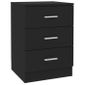 Ingshop C Table De Chevet Noir 38 X 35 X 56 Cm Agglomere Achat