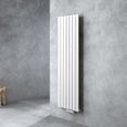 Sogood radiateur pour chauffage central 180x54cm radiateur à eau chaude panneau double couches vertical blanc-1