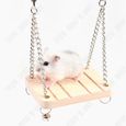 TD® Hamster jouets en bois Hamster lapin suspendu chaîne balançoire peut être accroché des fournitures de dentition en bois pour-1
