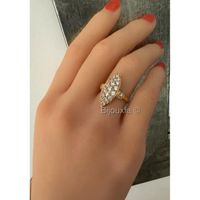 Bague Femme En Or 18 Carats Plaqué Or Jaune - Zircon Blanc, Taille Au Choix, Marque DJADEE