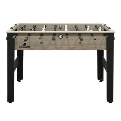 COUGAR Spin Kick Baby-Foot – Table En Chêne/Noir – 112 X 65 X 79,5 Cm – 2 Balles Et Compteur De Points – Enfants Adultes