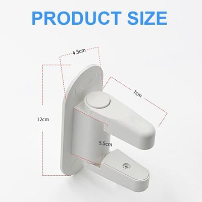 Serrure Sécurité Enfants Pour Poignée De Porte - 2 Pack Blanc - Bloque Porte Anti-Ouverture Enfant/Animal