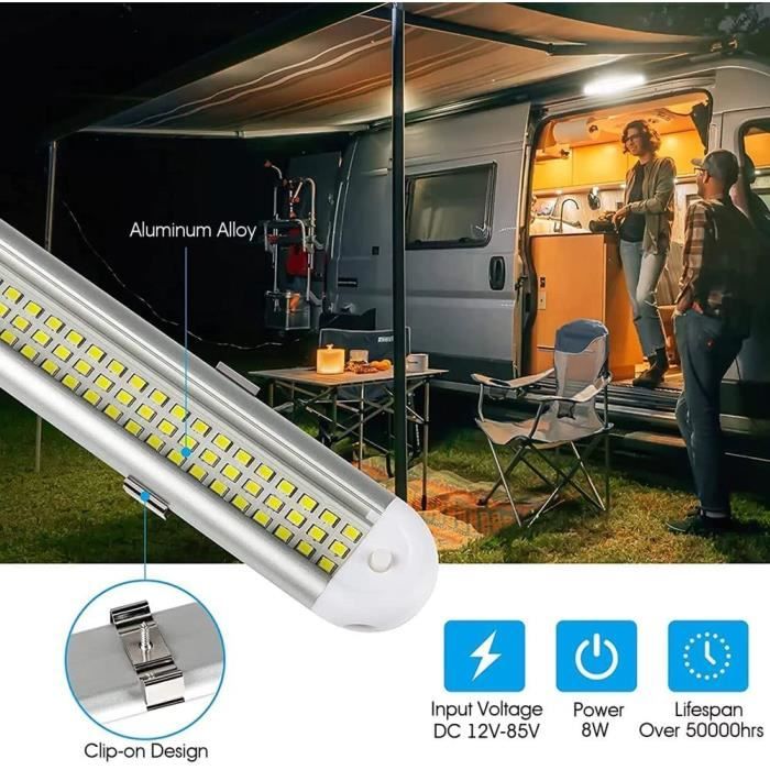 12V-85V 120 Ruban LED Plafonnier Voiture pour camping-car caravane salle de  bain blanc bande intérieure éclairage (2PCS) - Cdiscount Auto