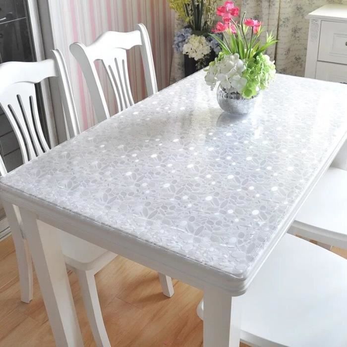 Pavé Couverture de Table en PVC Transparent, protecteur de nappe en plastique  Transparent, tapis de Table en - Cdiscount Maison