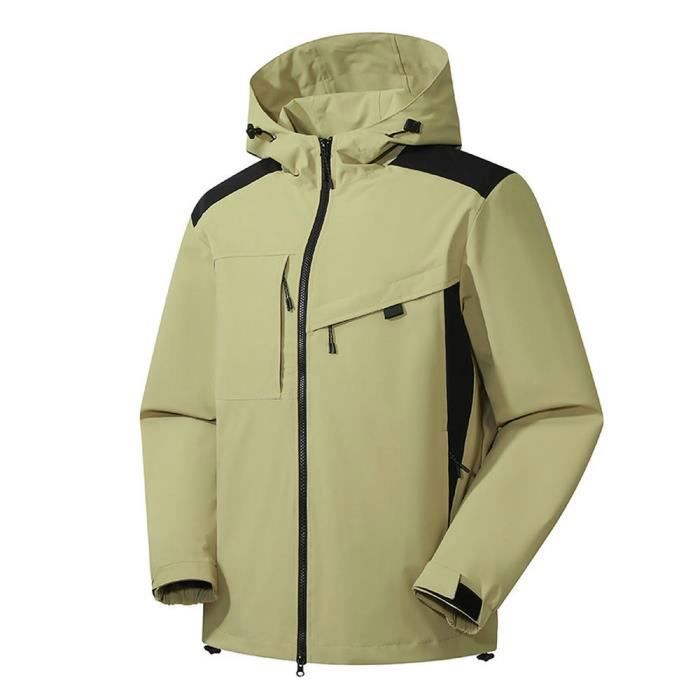 Veste Imperméable Homme MOKBAY - Coupe-vent Légère - Capuche & Poches - Automne