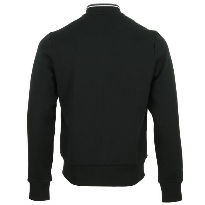 Veste Fred Perry Zip Through Sweatshirt Homme Noir Manches