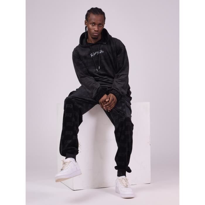 Sweat capuche velour homme clearance