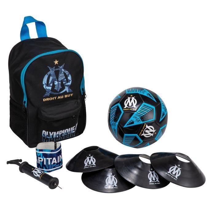 Football kit enfant OM - Ballon sac pompe brassard - Collection officielle  OLYMPIQUE DE MARSEILLE Noir - Cdiscount Sport