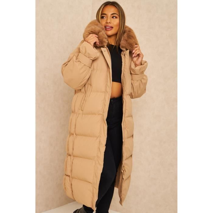 Doudoune longue camel a capuche Camel Cdiscount Pret a Porter