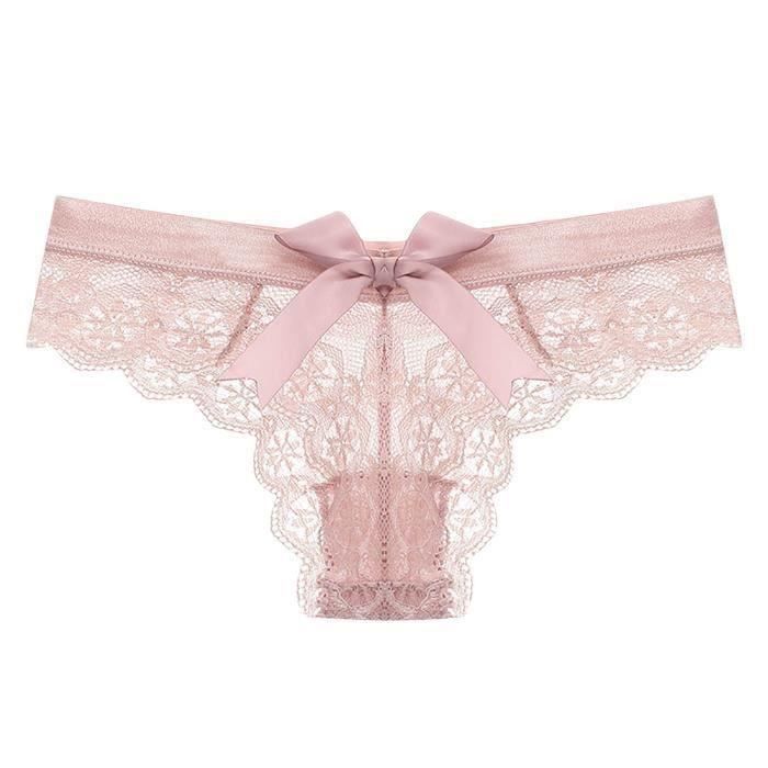 String rose et crème avec dentelle - La Perla - ance