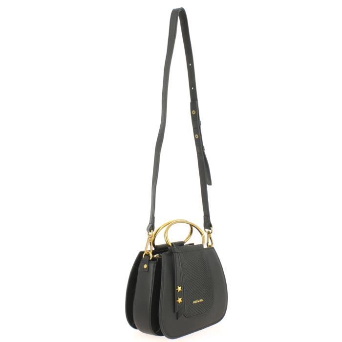 Sac bandouliere Nat et Nin Nancy Noir Cdiscount Bagagerie Maroquinerie