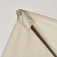 Toile de remplacement pour parasol déporté OVIALA - 4x3m - écru - polyester 240g/m² - anti UV 50+-2