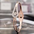 Coffret montre femme + bracelet + des boucles d'oreilles + collier – diamant or rose mode tempérament luxe-2