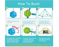 Kit De Construction De Fort 140 Pièces – Bâtons Phosphorescents Et Boules – Pour Enfants Dès 4 Ans