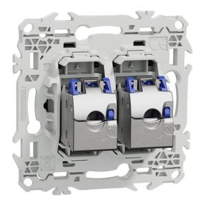 Prise reseau RJ45 cat 6A STP blanc polaire encastré S-one ALTIRA
