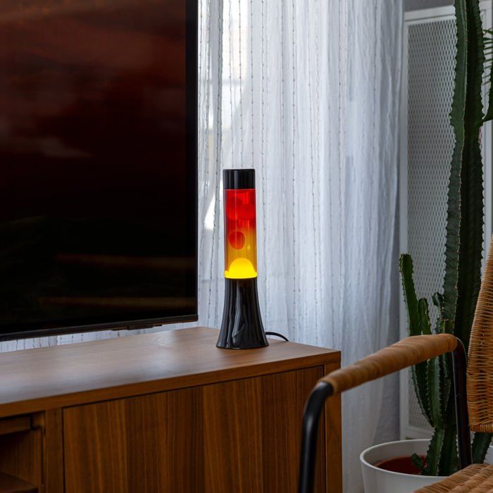 Fisura Lampe à Lave LED 7 Couleurs - Lampe Relaxante Changeante D'Ambiance - Décoration Lumineuse 30cm - Idéal Cadeau