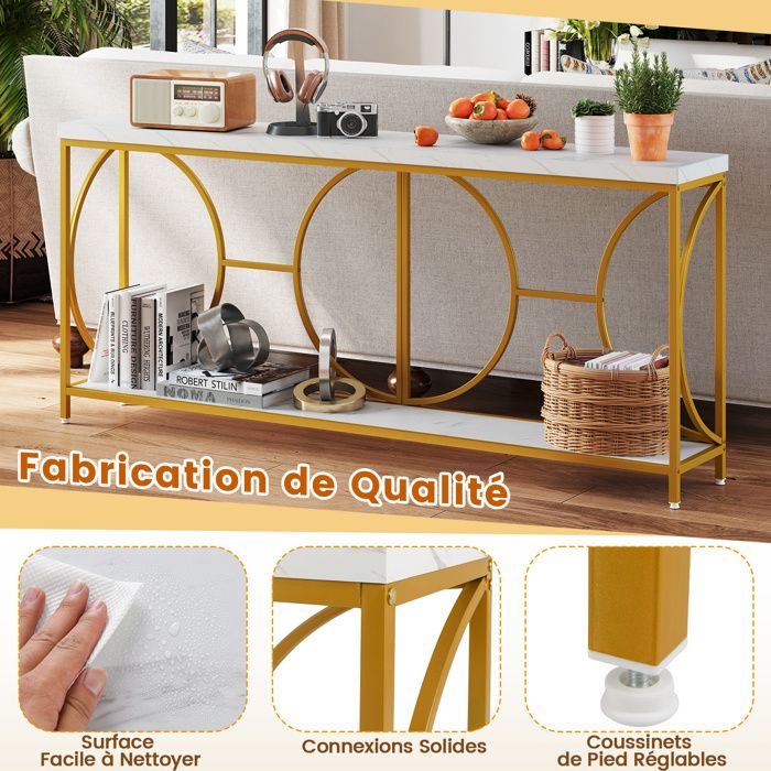 Table de Console Industrielle à 3 Étagères avec Tiroir, Couloir, Entrée, 91 x 30 x 88cm (Gris Table de Console Industrielle à 3 Étagères avec Tiroir, Couloir, Entrée, 91 x 30 x 88cm (Gris