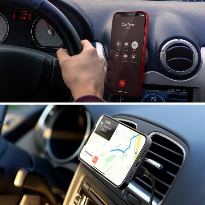 Chargeur pour grille d’aération de voiture MagSafe pour iPhone 14/13/12 |  Belkin CA