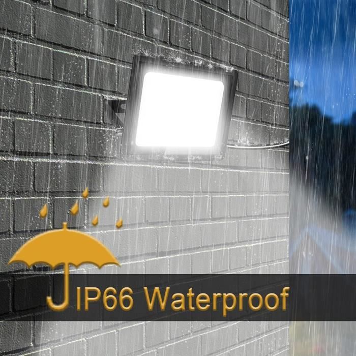 Projecteur LED Extérieur 30W 3000LM - Blanc Froid 6500K, IP65 étanche - Angle 120°, Réglable 180° - Pour Jardin, Garage, Sécurité - 6