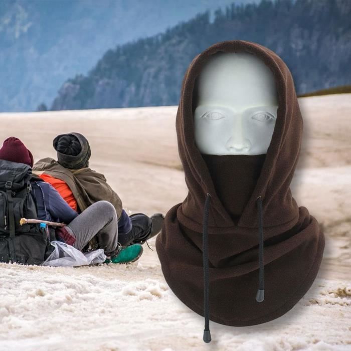 Masque de ski masque facial femmes cagoule polaire capuche hiver