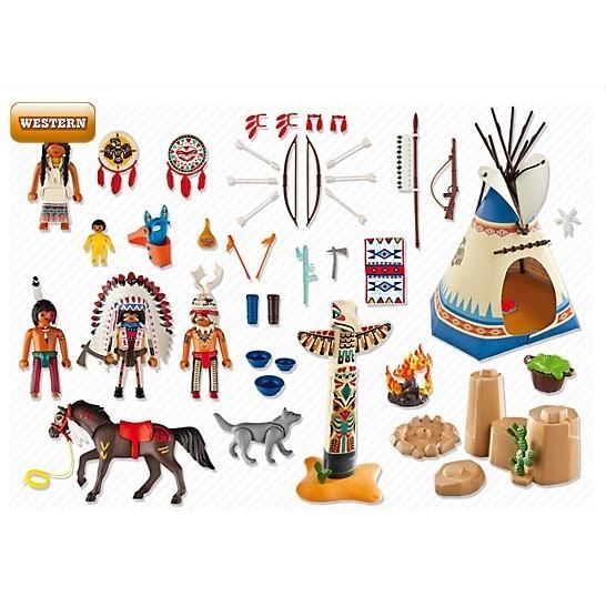 PLAYMOBIL 5247 Camps des Indiens avec Tipi - Cdiscount Jeux - Jouets