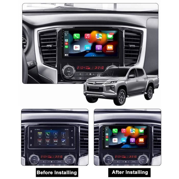 Autoradio GPS Camera De Recul Autoradio 9 inch Touch Screen Digital Media  pour Mitsubishi L200 5 2015-2019 Voiture Prend en Charge Le Contrôle du  Volant 4G LTE WiFi DSP RDS FM AM,A,4+64G 