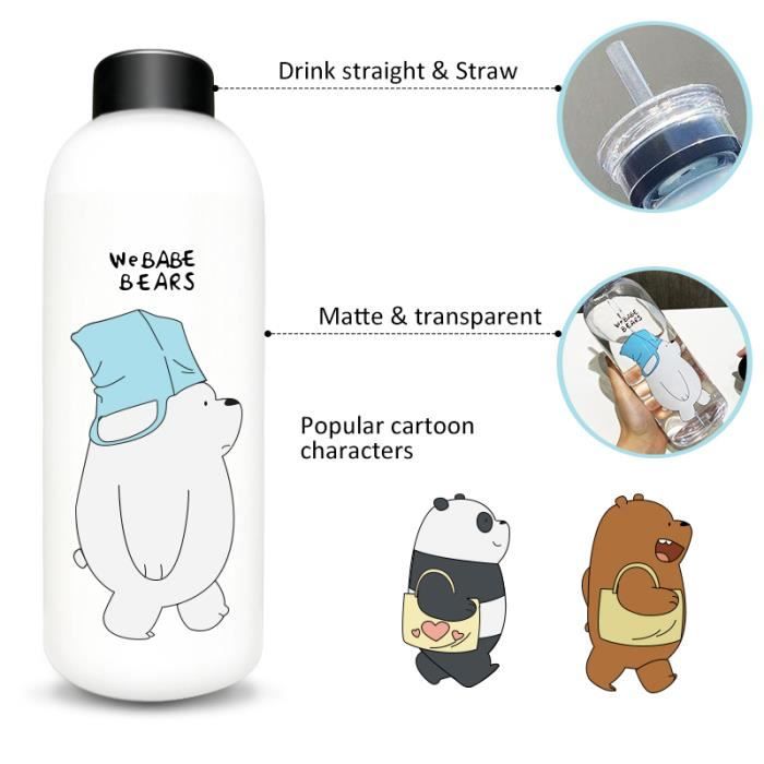 Gourde,Bouteille d'eau créative pliante en Silicone pour enfants, sans BPA,  Portable, avec joli pendentif, gourde - unicorn-550ML