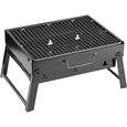 Barbecue à charbon pliable – Mini barbecue portable de table – Excellent barbecue pliable pour jardin, fête, festival, randonn[376]-3