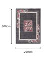 TAPISO Tapis Salon Poil Court DREAM Gris Rouge Fenêtre 100% Polypropylène Intérieur 200x300 cm-3