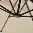 Toile de remplacement pour parasol déporté OVIALA - 4x3m - écru - polyester 240g/m² - anti UV 50+-3